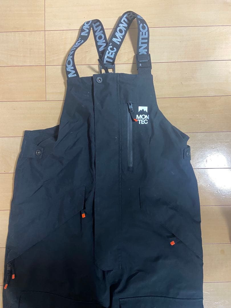 MONTEC スキー スノーボード ビブパンツ Mサイズ　ブラック