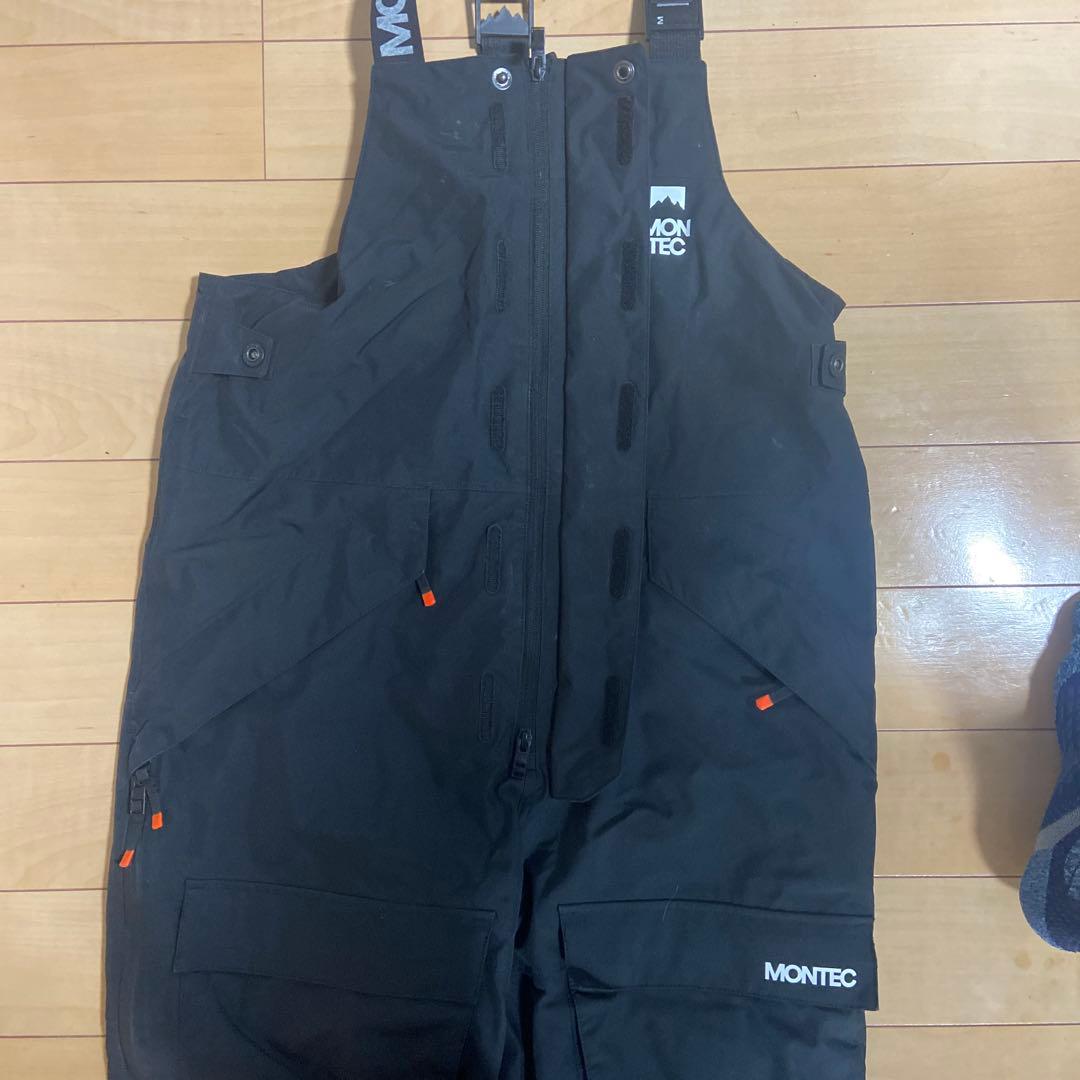 MONTEC スキー スノーボード ビブパンツ Mサイズ　ブラック