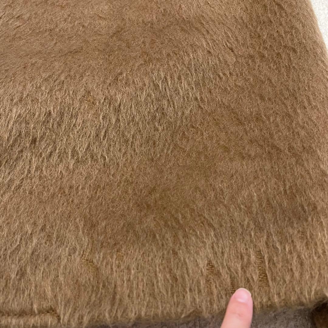 希少 80s 90s ビンテージ モヘア60% ロングガウンコート キャメル L
