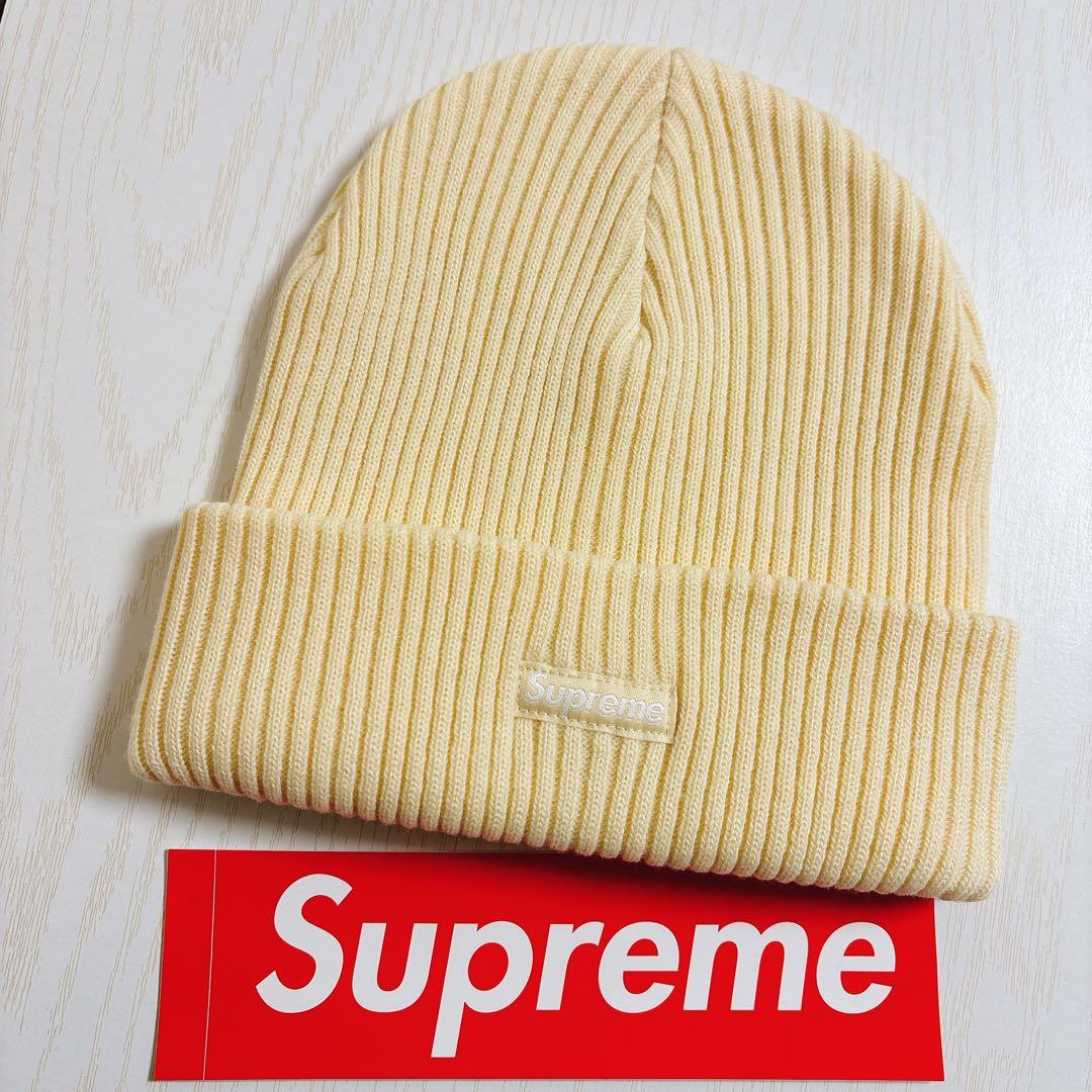 Supreme ニット帽　ビーニー　シュプリーム　アイボリー　クリーム　ホワイト