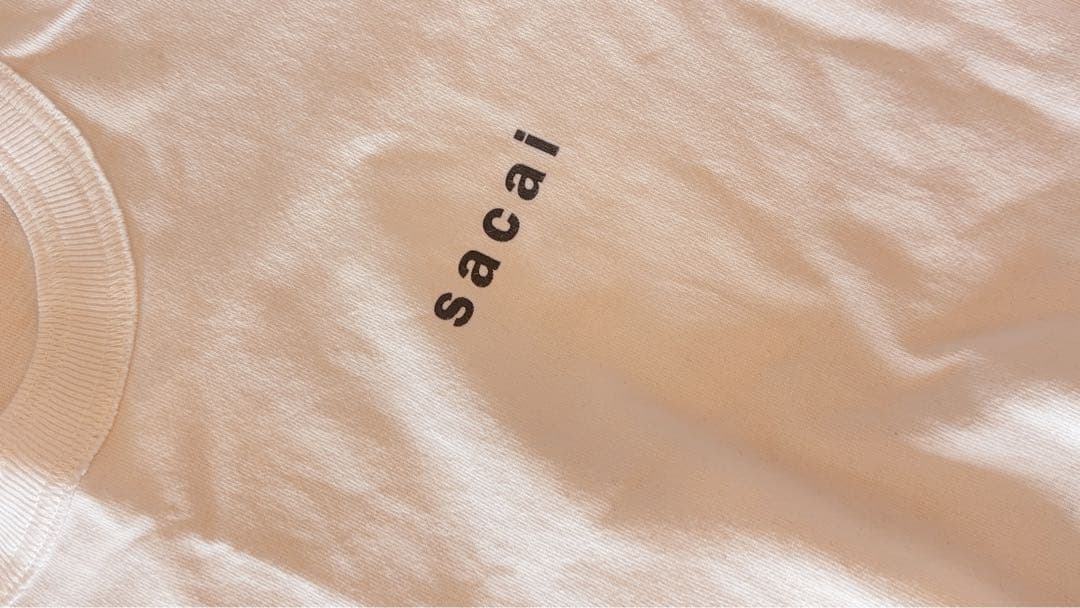 未使用　sacai サカイ　ロゴ　プリント　Tシャツ　ホワイト
