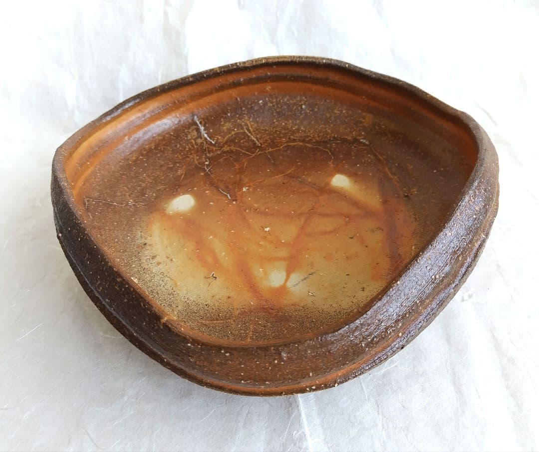 備前三足三角鉢 未使用新品同様