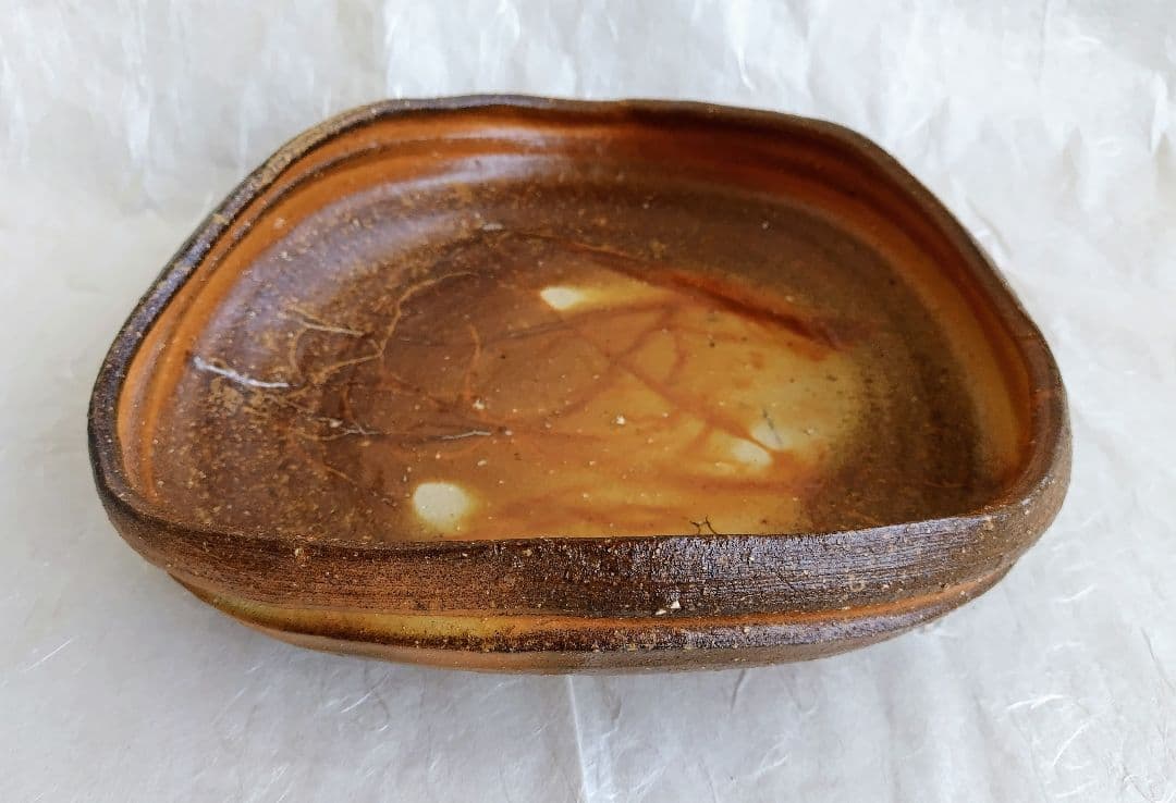 備前三足三角鉢 未使用新品同様