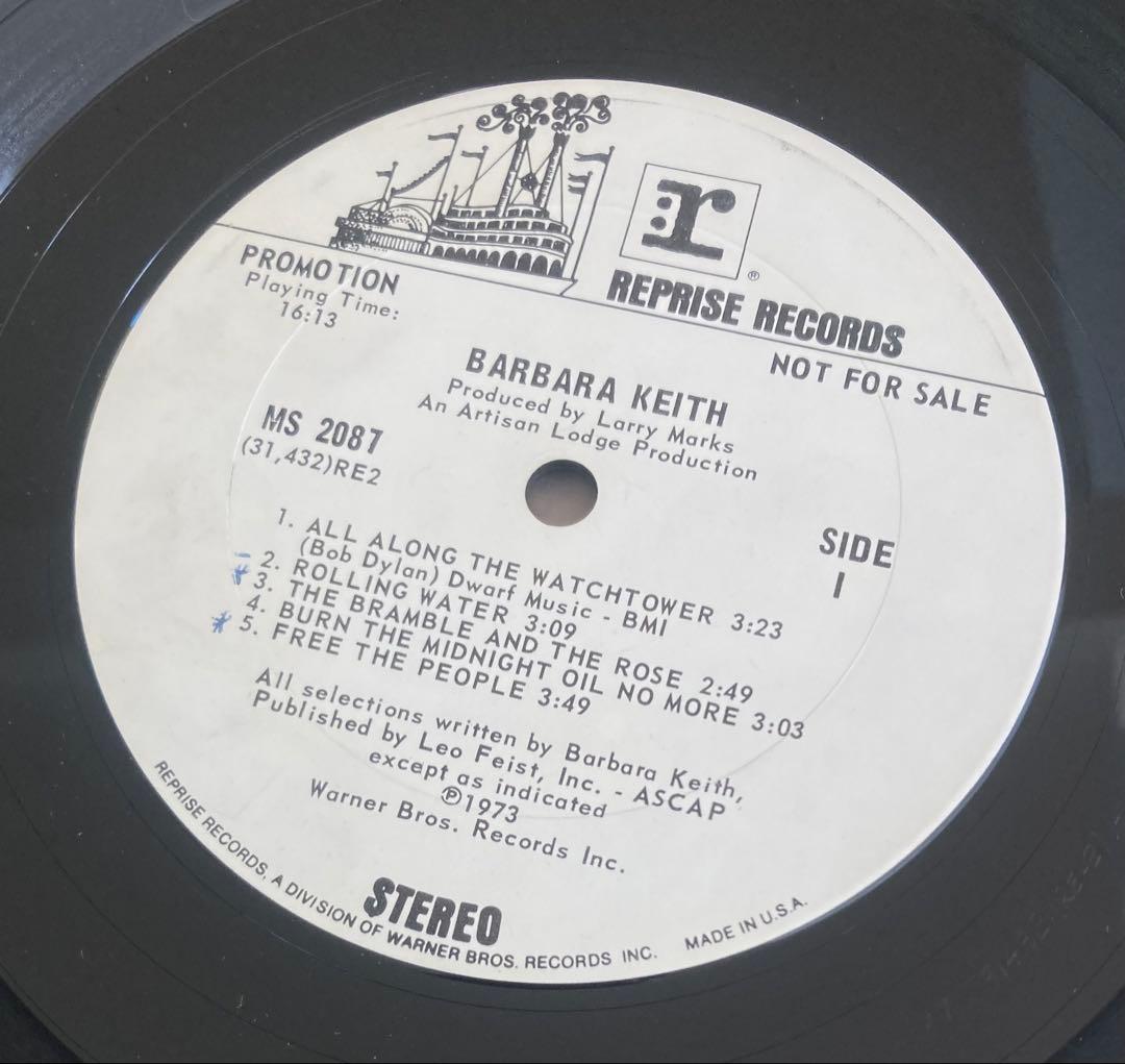 ◾究極USオリジナル白ラベルプロモ盤■BARBARA KEITH / バーバラキ