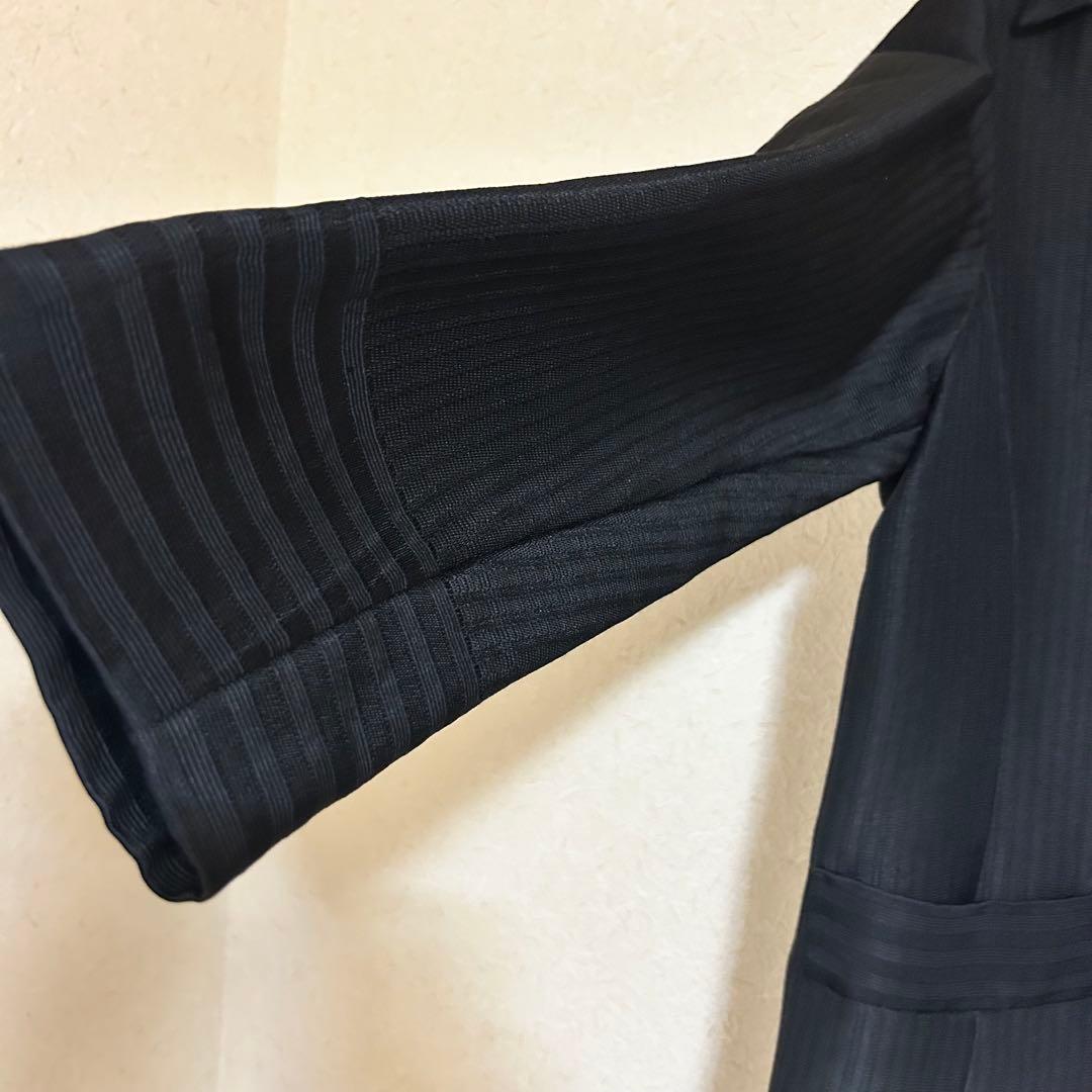 akihiko izukura 極美品✨シルク100% ブラック ロングコート