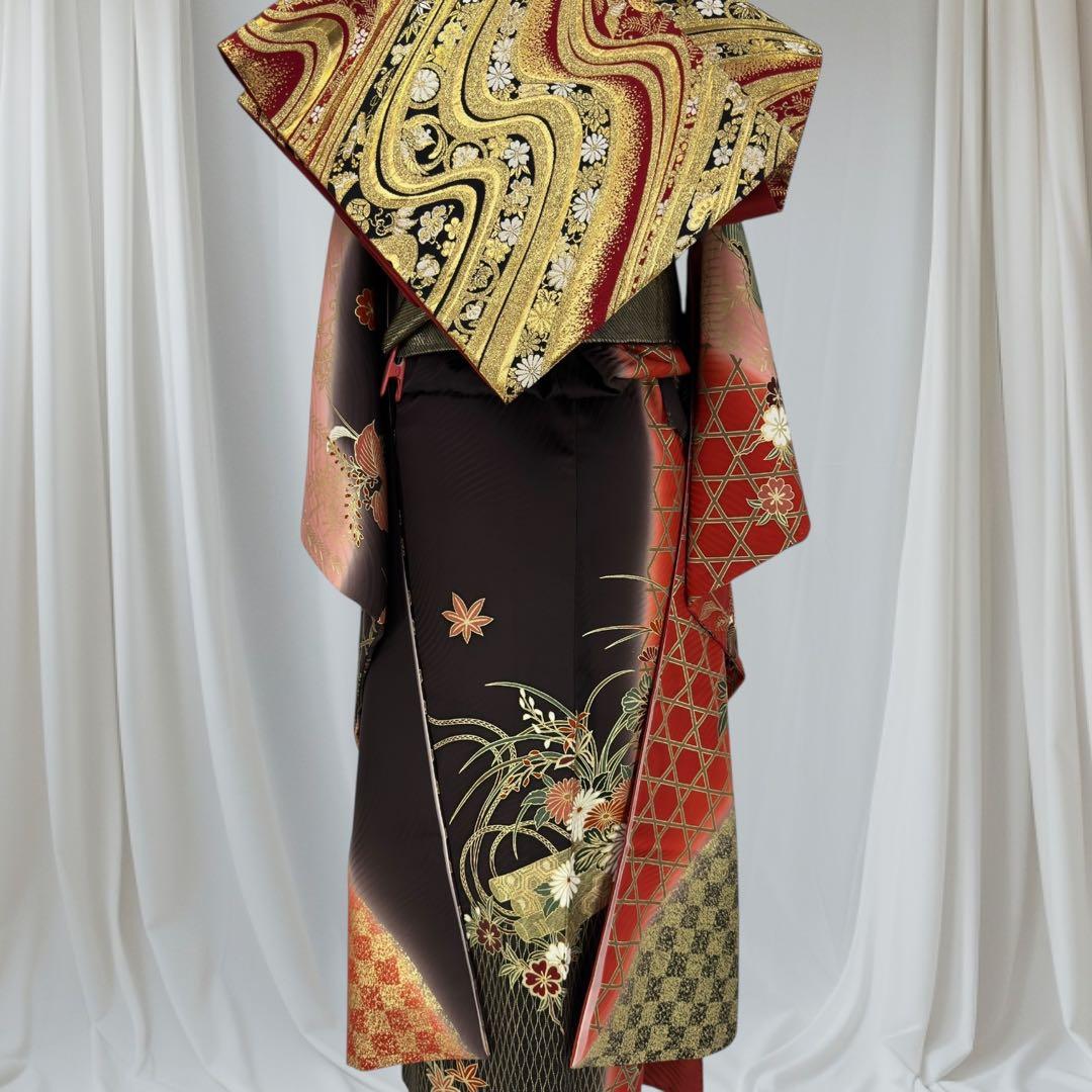 逸品 振袖8点フルセット 金駒刺繍 金彩 成人式 結婚式　謝恩会　卒業式