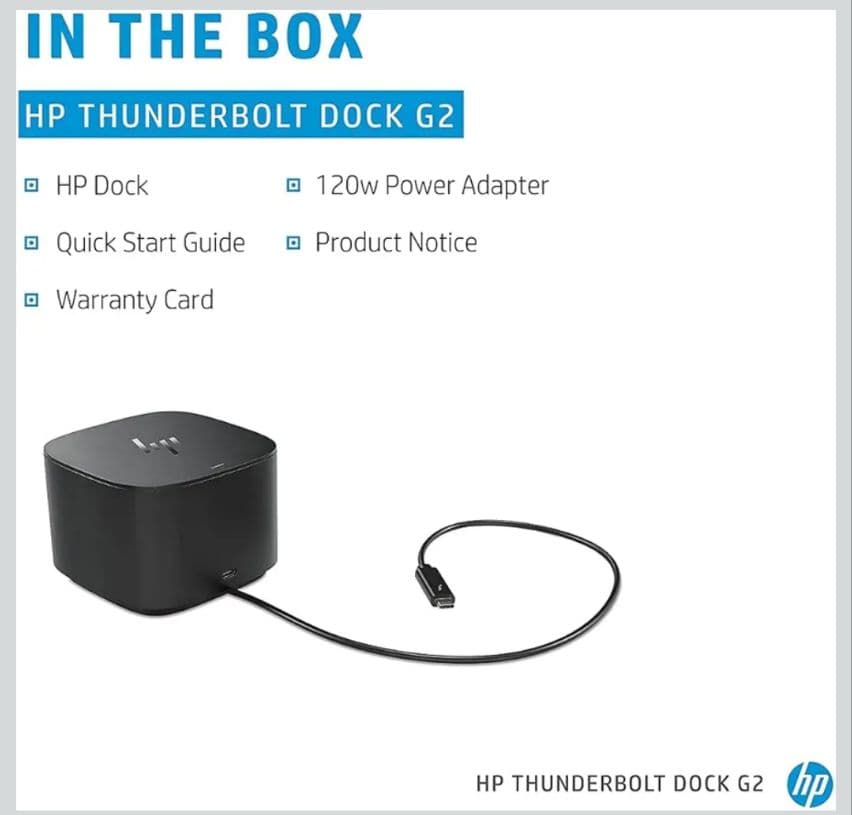 HP Thunderbolt Dock 120W G2　120W ACアダプタ付