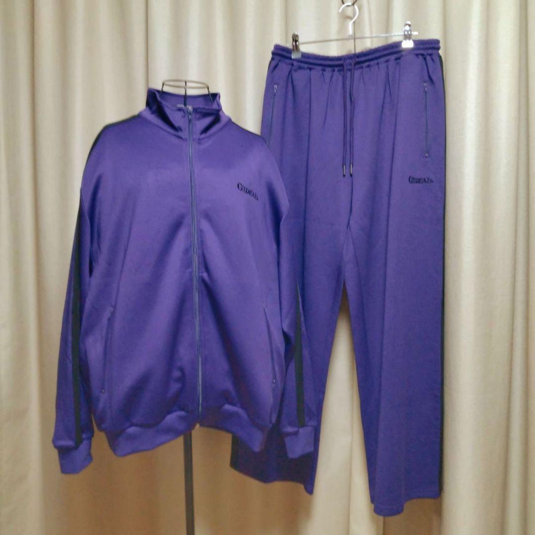 gideal. vintage logo track jacket 紫×黒 上下