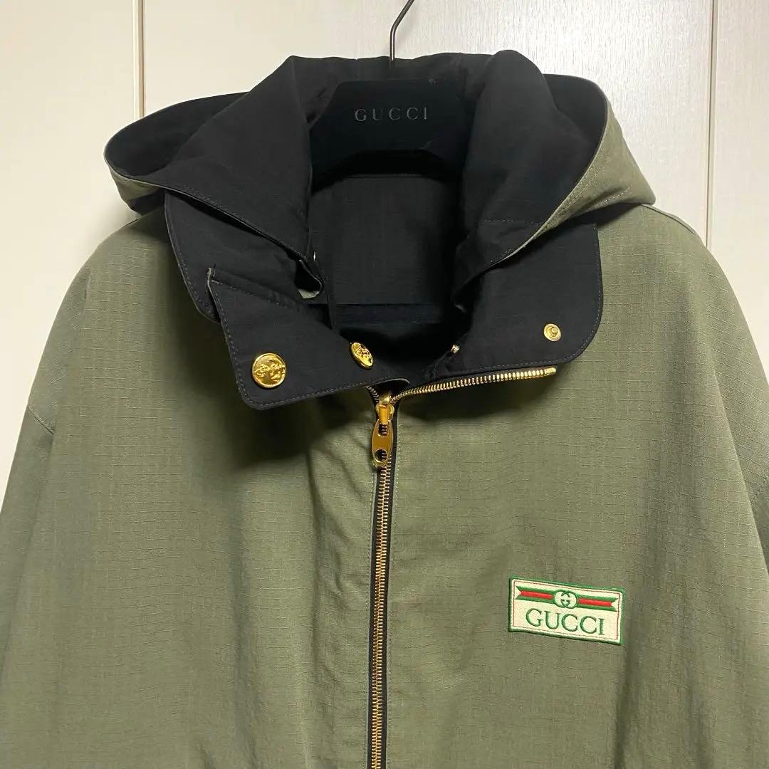 GUCCI コットンナイロンリバーシブルジャケット