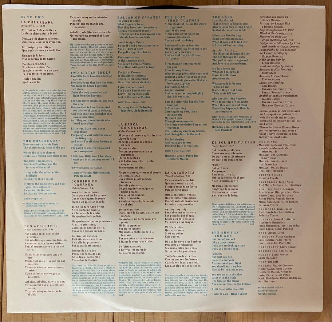 洋楽 Linda Ronstadt Canciones de mi Padre LP