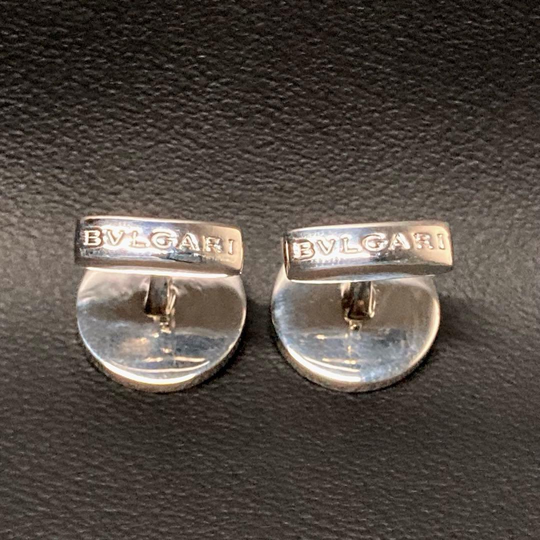 BVLGARI ブルガリ　カフリンクス シルバー925 ダブルロゴ　円形
