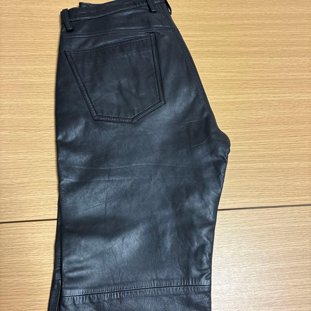 バーバリー　BURBERRY BLACK LABEL レザーパンツ 76サイズ