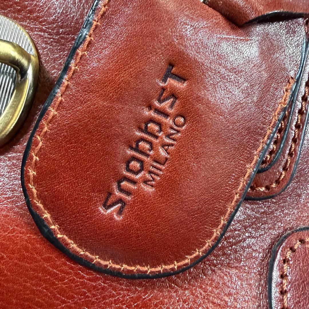 【極美品】スノビスト　ボストンバッグ　ダレスバッグ　イタリアンレザー　2way