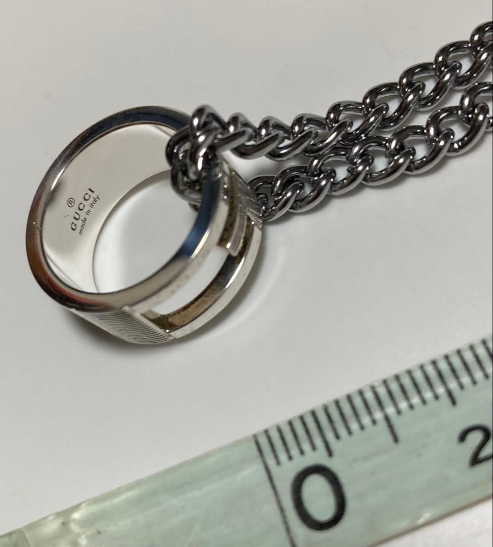 【正規品】 GUCCI グッチ リングネックレス ペンダント 良品 925 箱