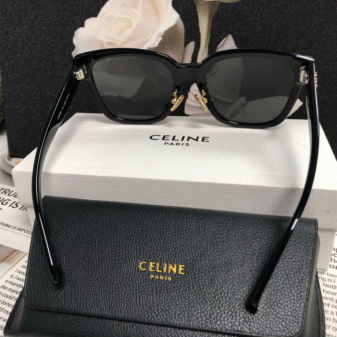 CELINE サングラス ブラック トリオンフメタルロゴ