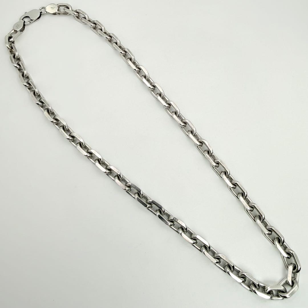 ●【美品】SILVER925 超極太 アズキチェーン 8.0mm幅 50cm