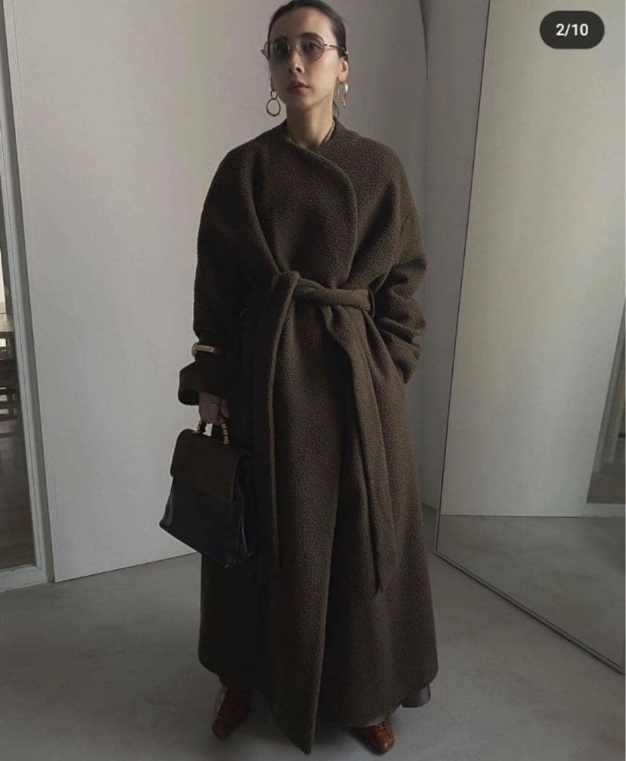 Ameri　ELEPHANT COLLAR NAPPING COAT