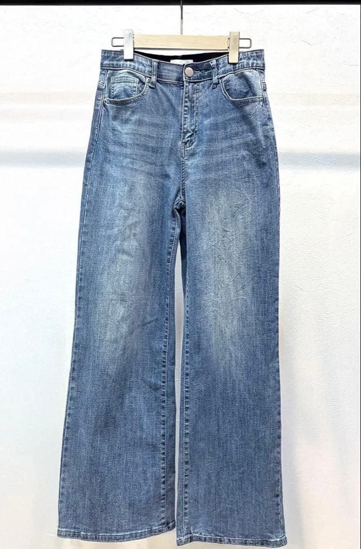 INDIMARK デニムパンツレディースワイド デニムベーシックブルーWJ167