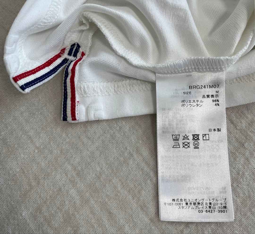 【極美品】BRIEFING ブリーフィング 半袖ポロシャツ ホワイト Mサイズ