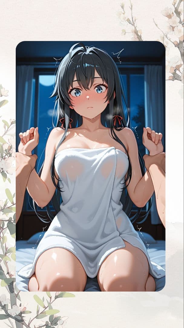 黒髪の女の子キャラクターカード ウラシク　No.139 4枚