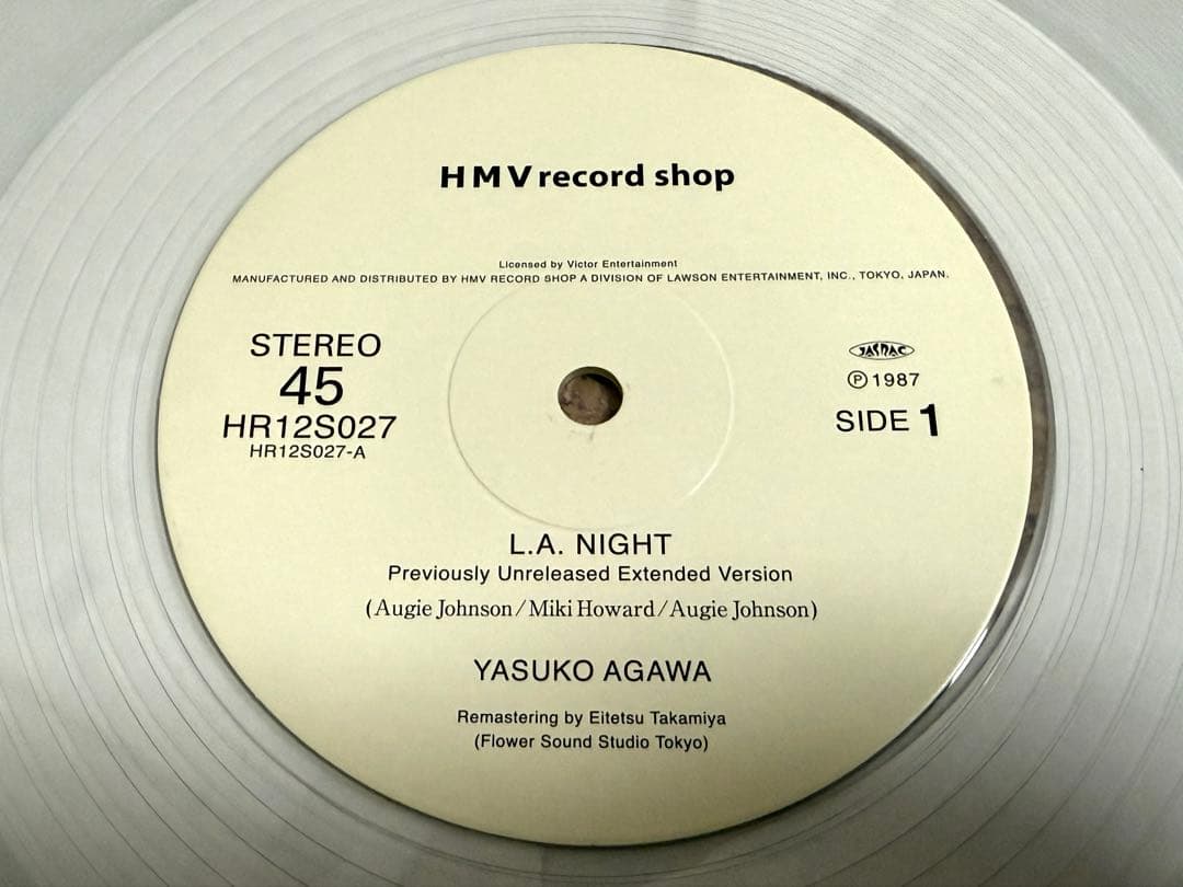 ★阿川泰子 L.A. Night クリアヴァイナル仕様12㌅ HR12S027