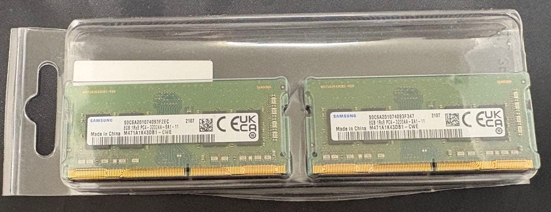 Samsung 16GB(8GBx2)DDR4 3200MHzノートPC用
