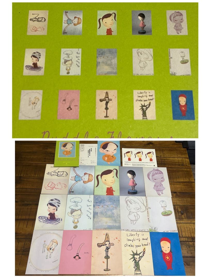 奈良美智 Puddle Flowers POST CARDS 1〜4 セット