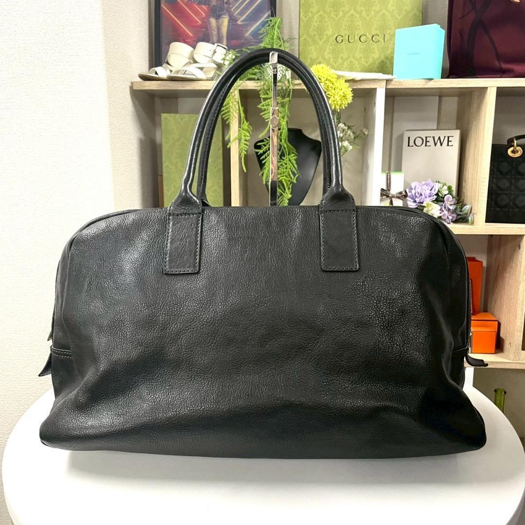 美品 HUNTING WORLD オールレザー ボストンバッグ