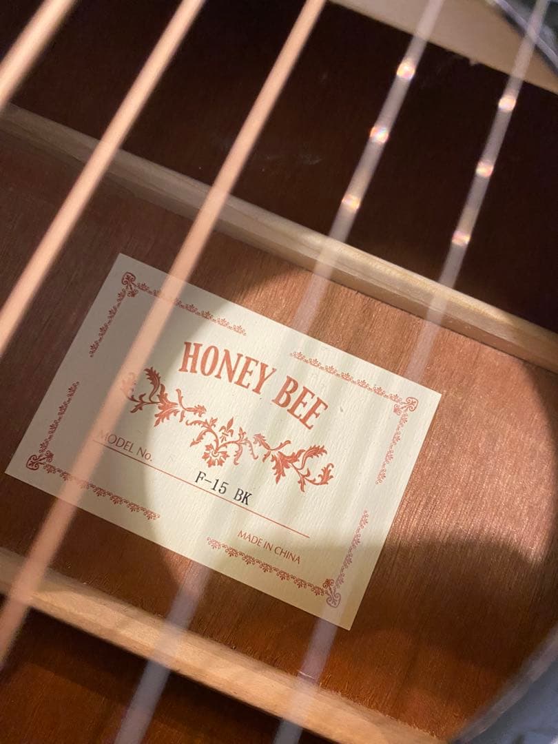 HONEY BEE アコースティックギター F-15 BK おまけつき