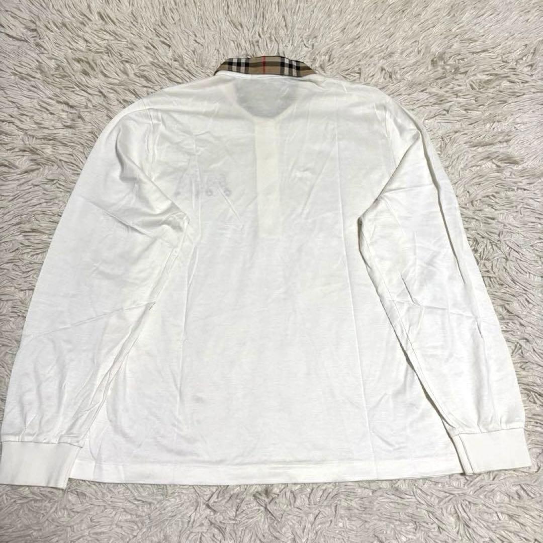 ジョー様 バーバリー ポロシャツ 長袖 ノバチェック 金ボタン 大きいサイズ