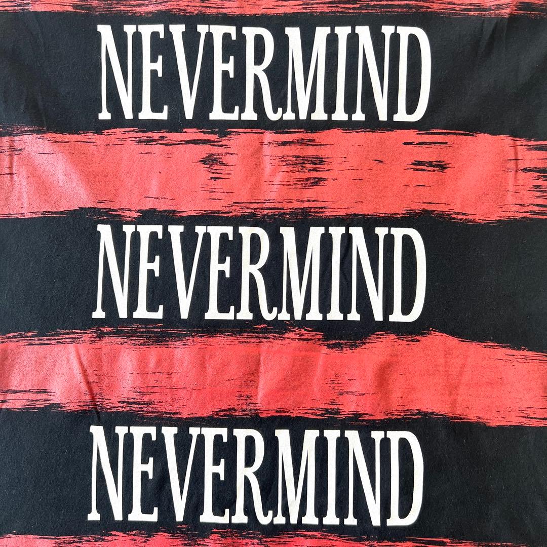 グラム オーバーサイズ Tシャツ NEVERMIND プリント