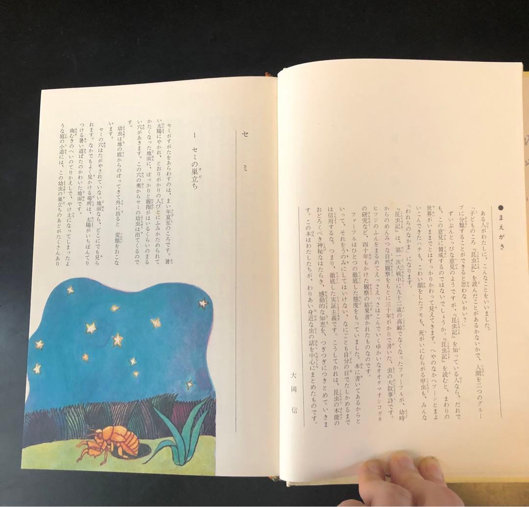 古書　昆虫記　カラー版　少年少女世界の文学　レトロ　河出書房　昭和