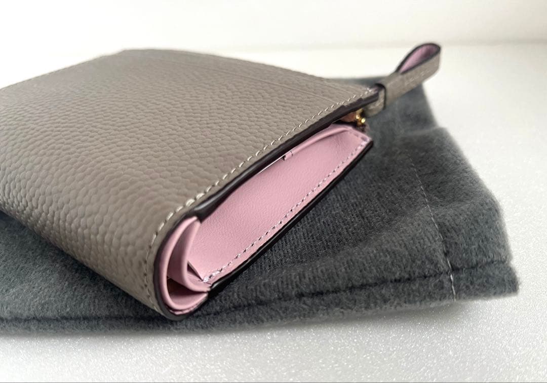 【PELLE BORSA】Lファスナーミニ財布Fine Goods トープ
