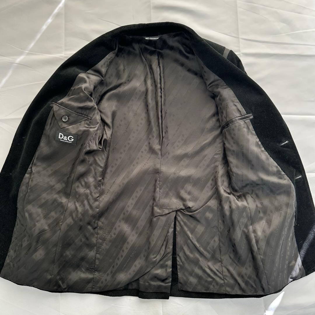 D&G ドルチェ＆ガッバーナ テーラードJK 黒系 46