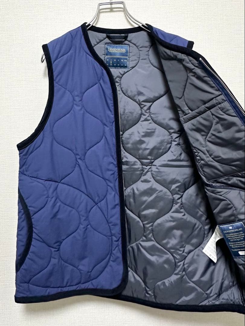 LAVENHAM ラベンハム Zip Thornham Mensベスト ネイビー