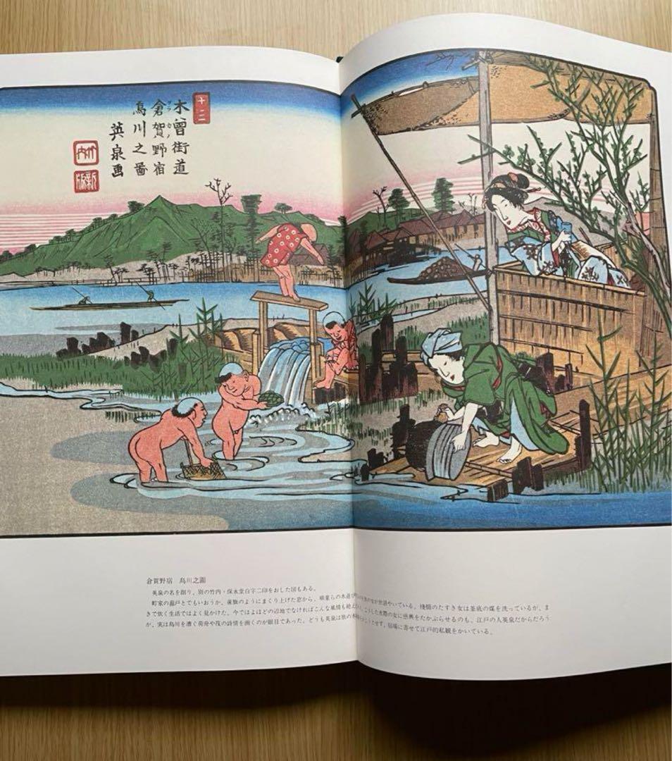 大錦木曽街道五十九次　広重画　英泉版　浮世絵