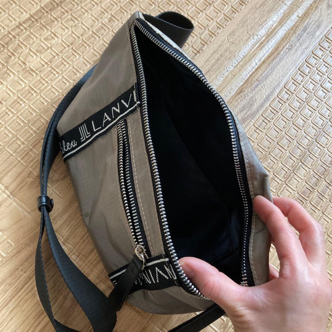 【美品】　LANVIN ボディバッグ カーキ