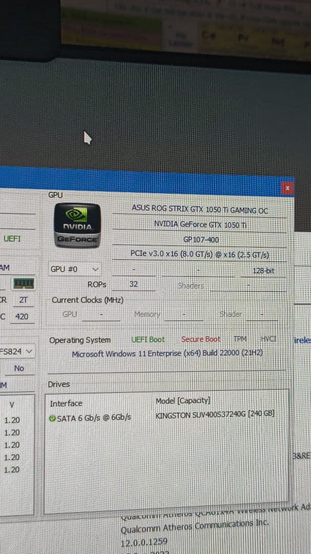 ASUS GTX 1050 Ti 4GB OC 動作確認済み