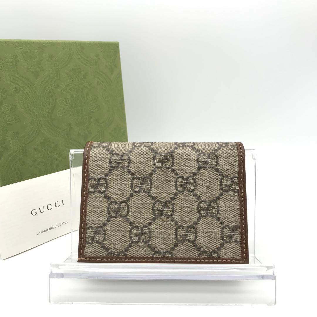 正規品　新品同様　グッチ財布　グッチホースビット　グッチGGスプリーム レザー