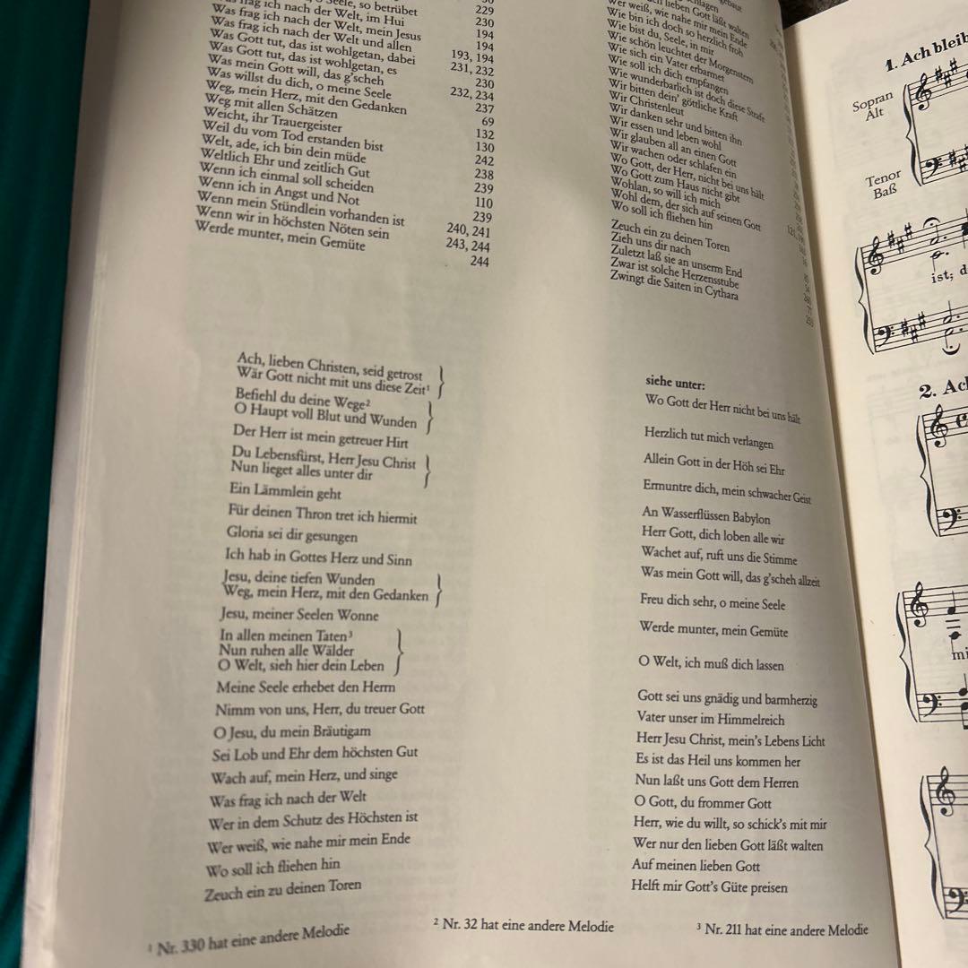 Bach Choral-Gesänge 389曲集　廃盤、貴重品