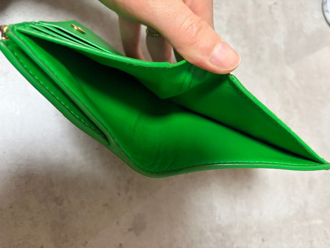 BOTTEGA VENETA 二つ折り財布 グリーン
