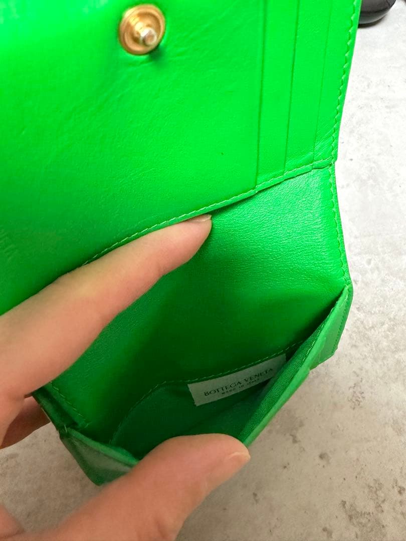 BOTTEGA VENETA 二つ折り財布 グリーン