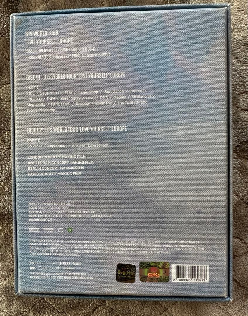 BTS LOVE YOURSELF EUROPE DVDセット