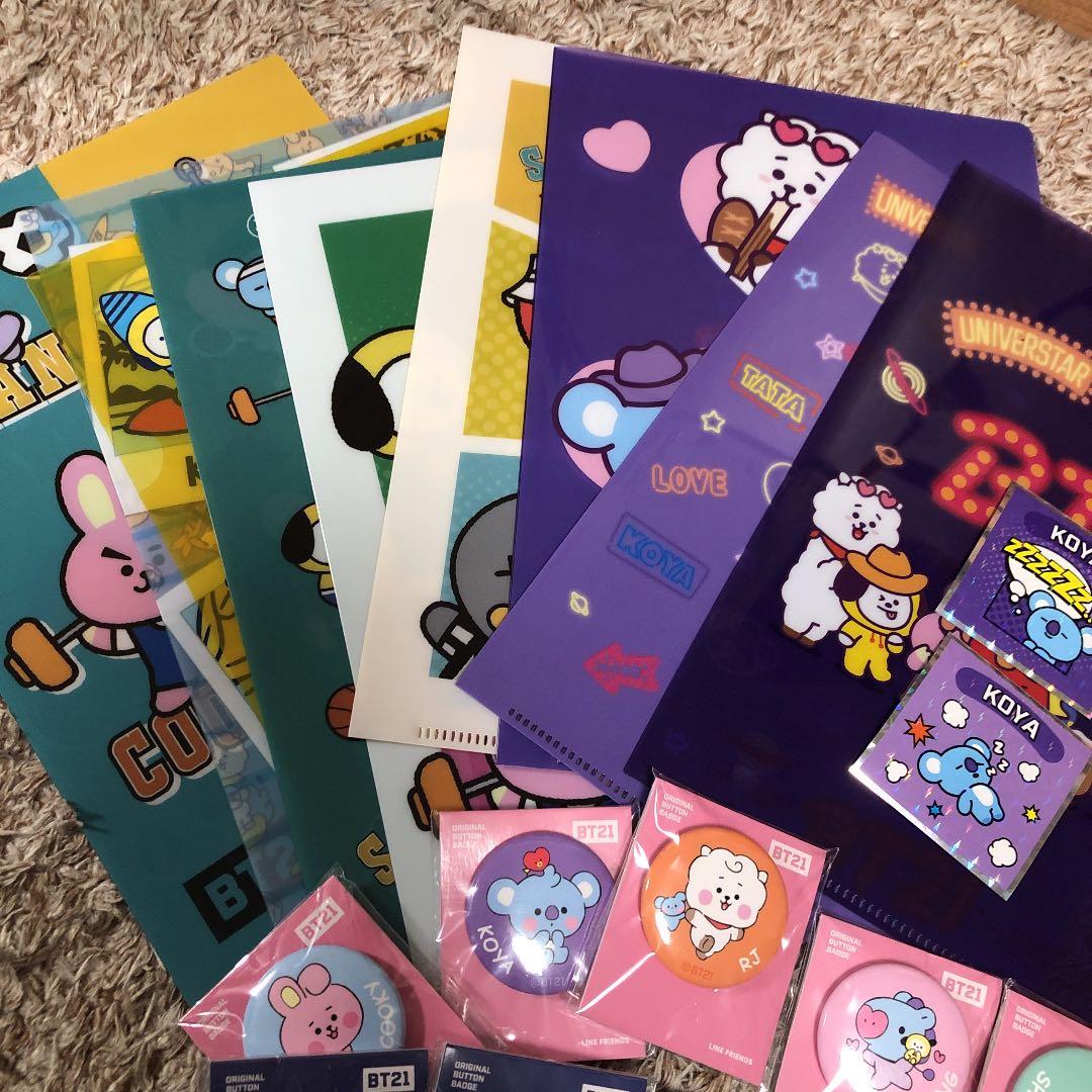 BT21 缶バッジ ファイル ぬいぐるみ 40点セット