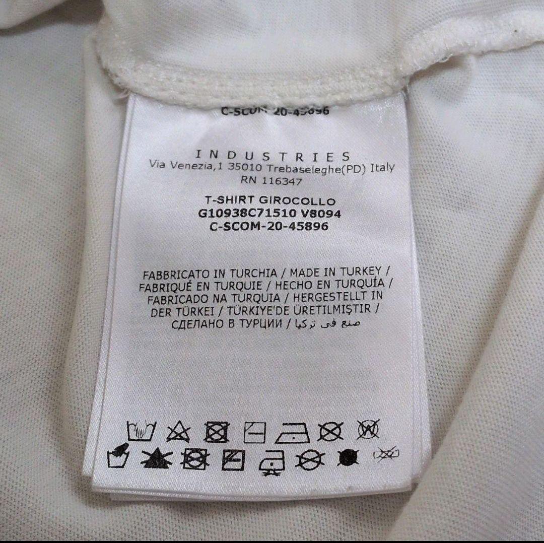 モンクレール Tシャツ 半袖 ロゴ 白 ホワイト ゴールド XS
