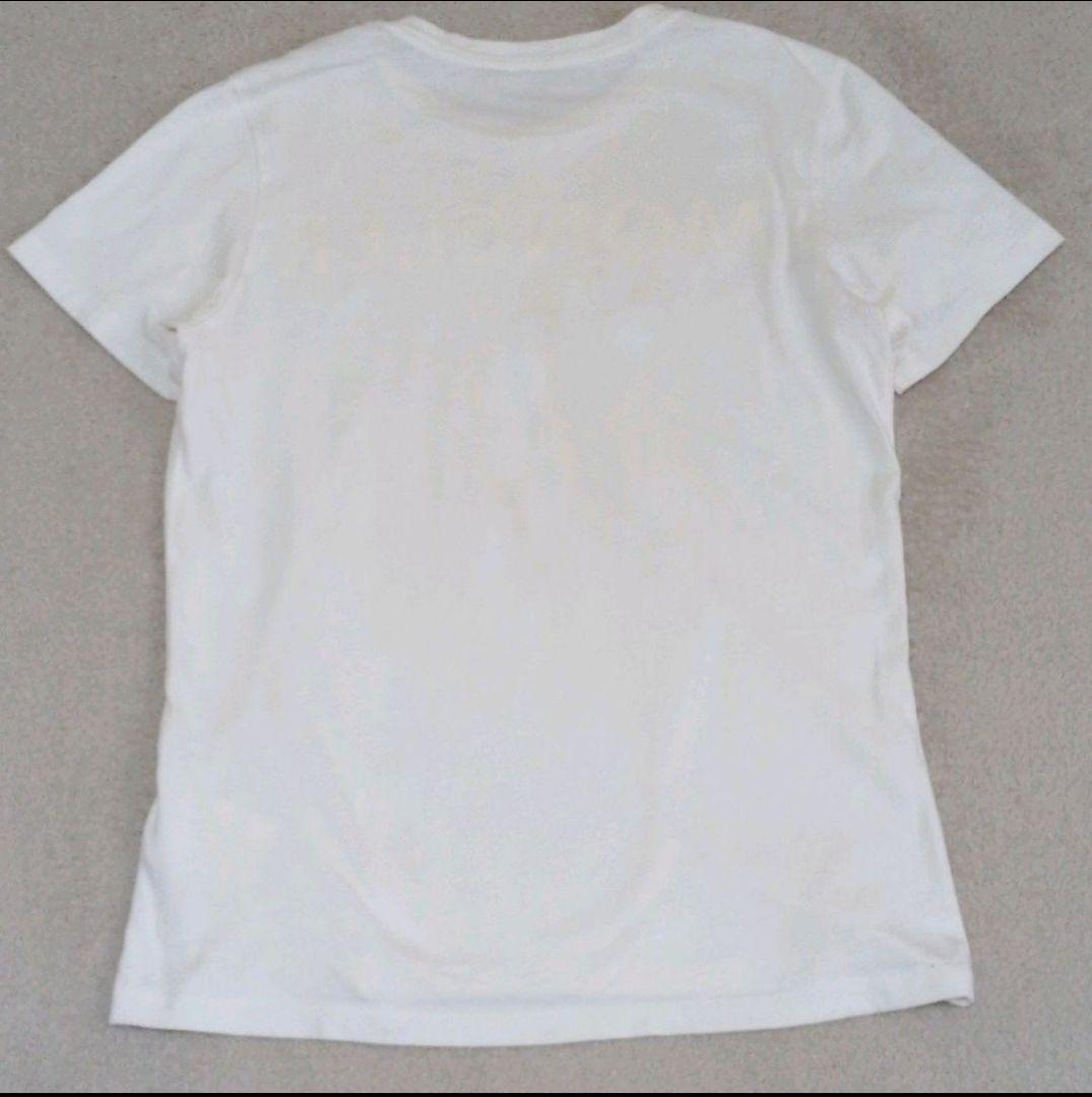 モンクレール Tシャツ 半袖 ロゴ 白 ホワイト ゴールド XS