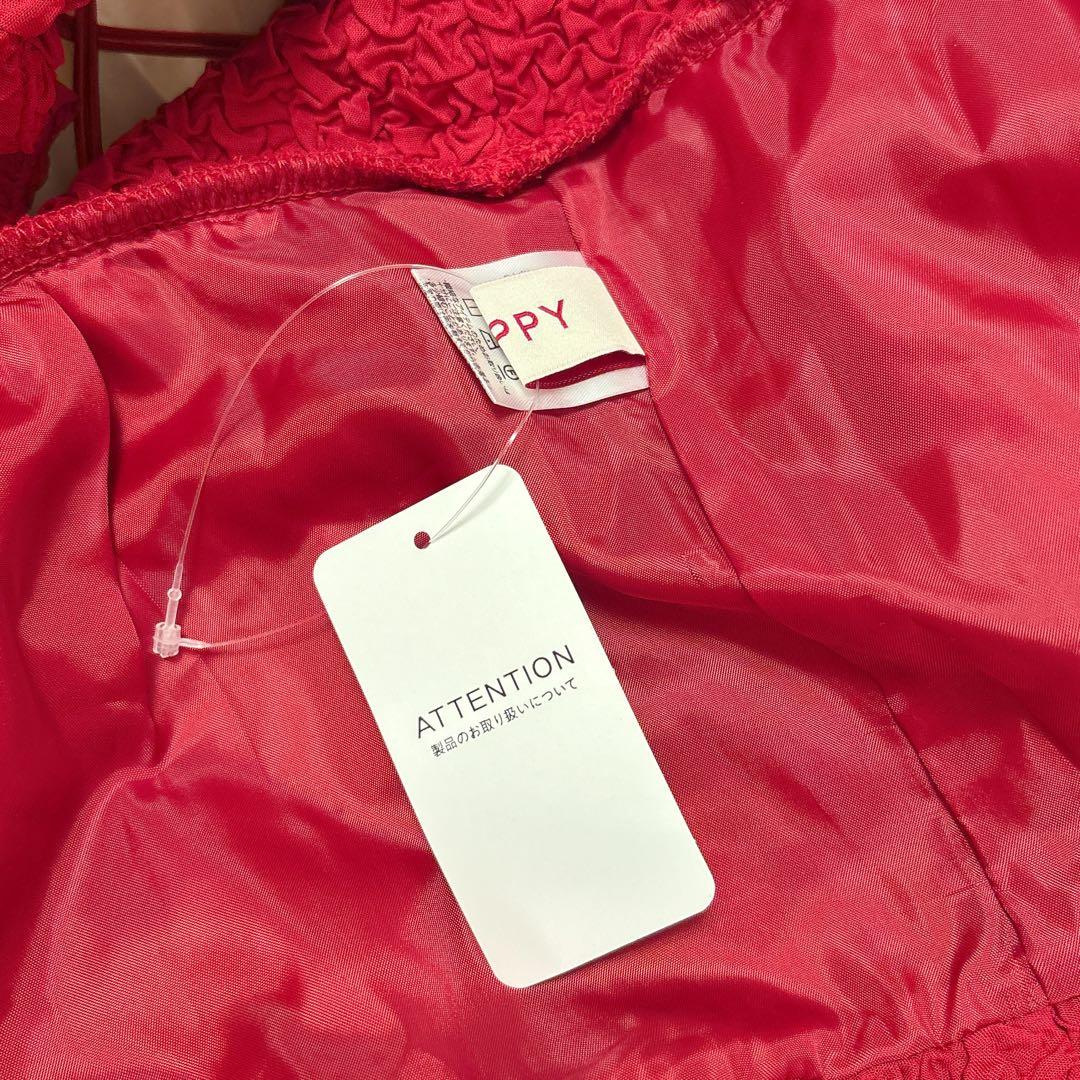新品◇ POPPY BALLOON RIBBON CAMI (RED)