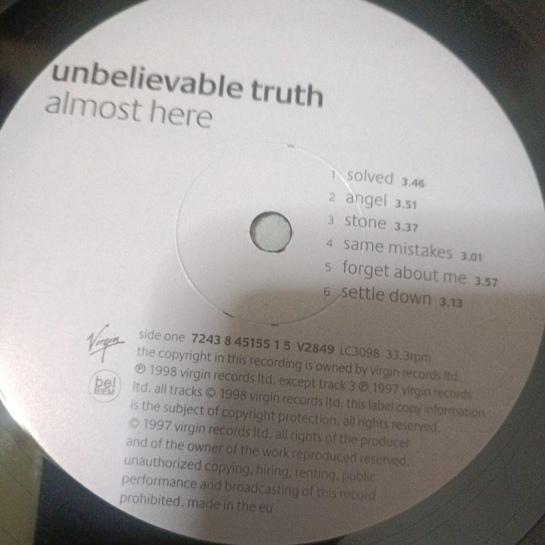 洋楽 unbelievable truth almosthere LP
