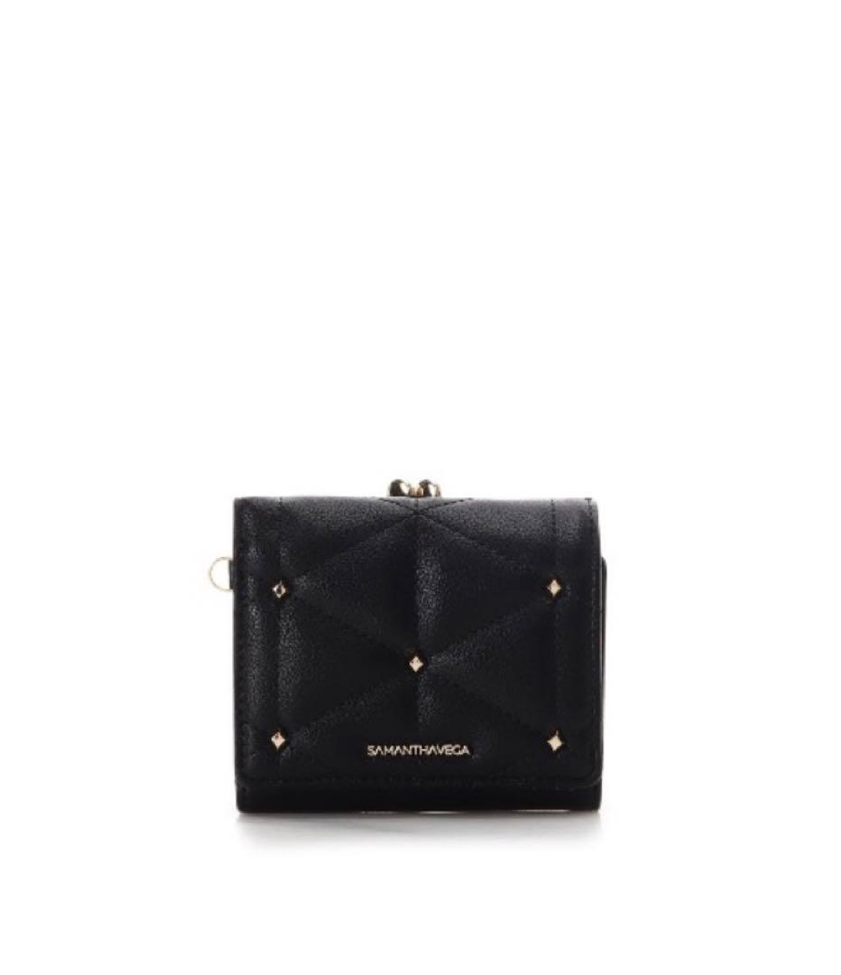 SAMANTHAVEGA キルティングスタッズ折り財布　黒　（※最終お値下げ）
