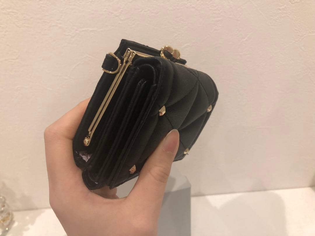 SAMANTHAVEGA キルティングスタッズ折り財布　黒　（※最終お値下げ）